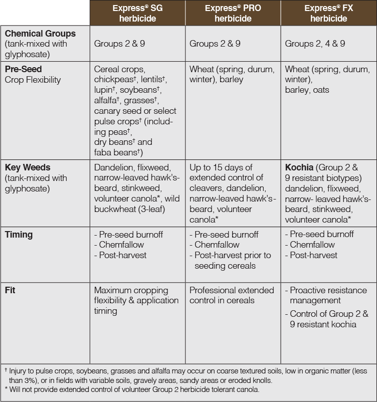 express chart