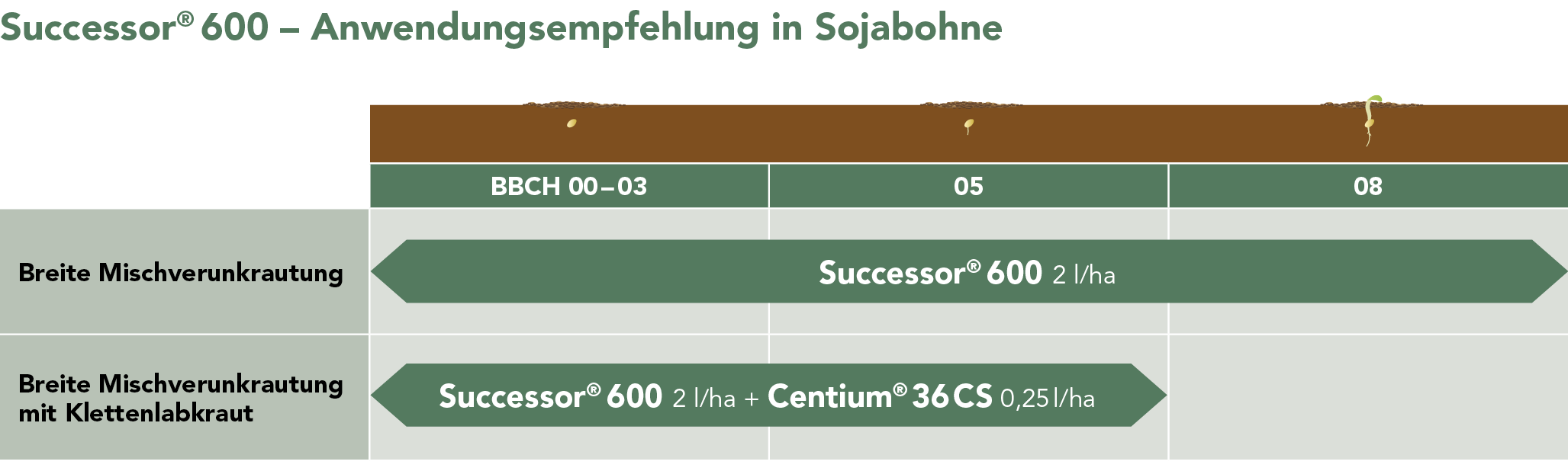 Successor® 600 Anwendungsempfehlung