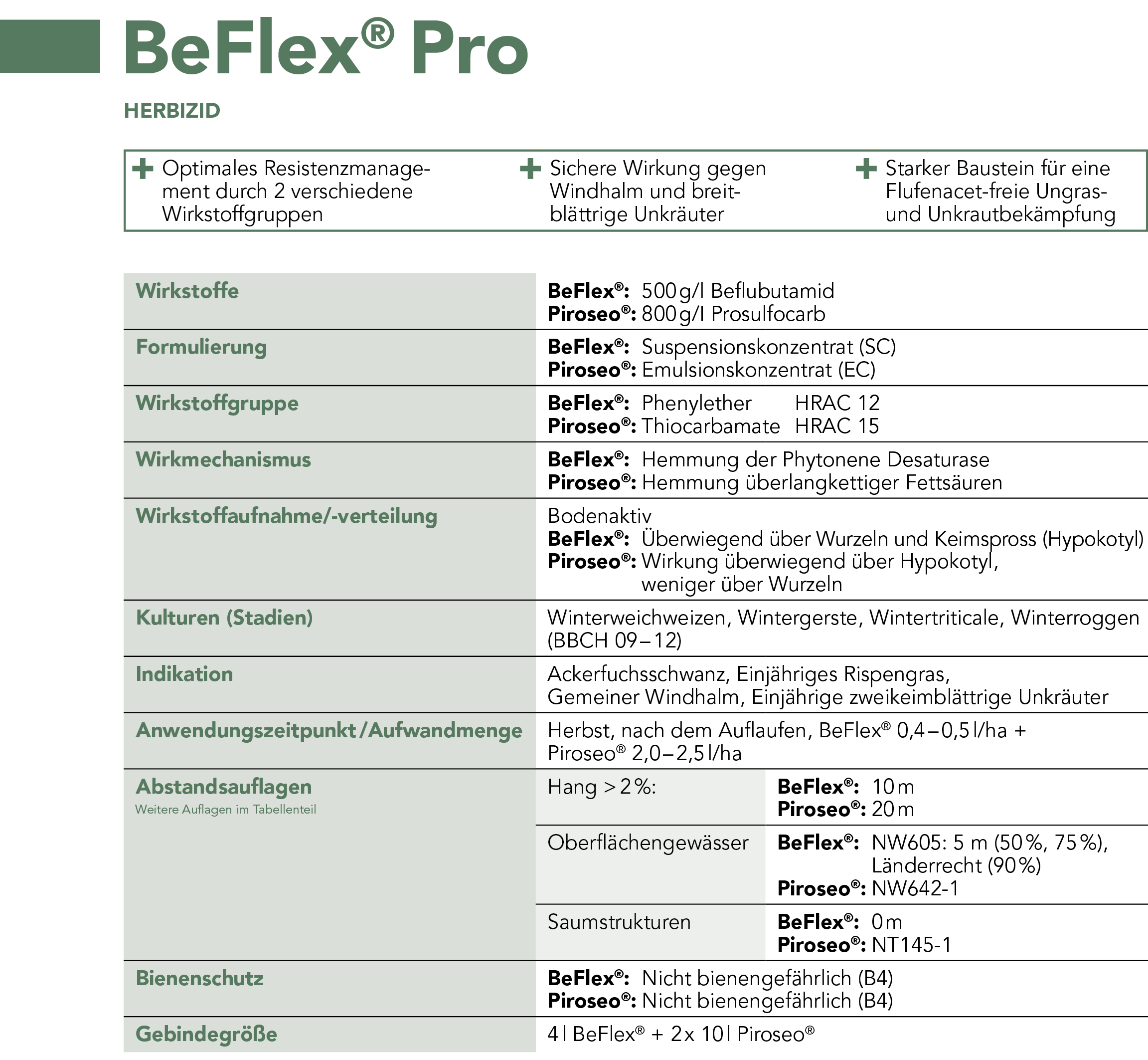 BeFlex® Pro Steckbrief