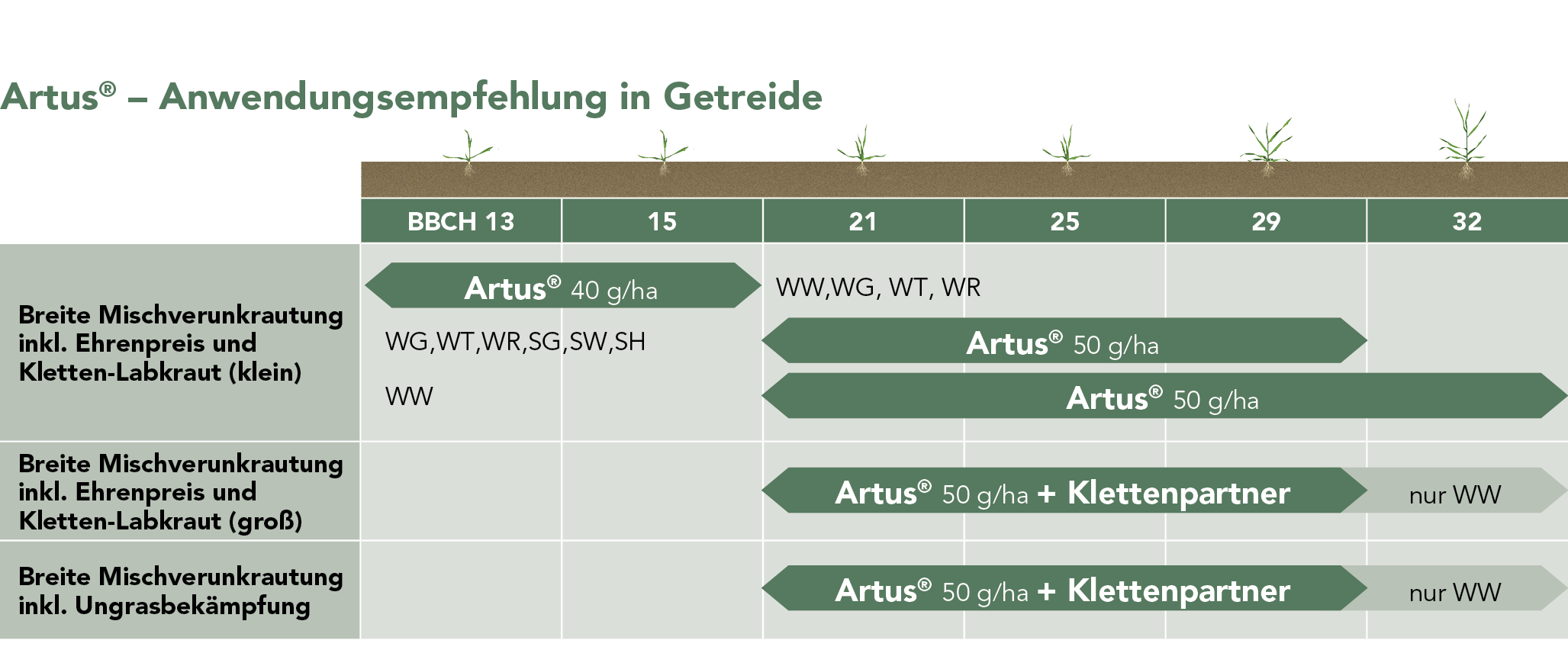 Artus® Anwendungsempfehlung