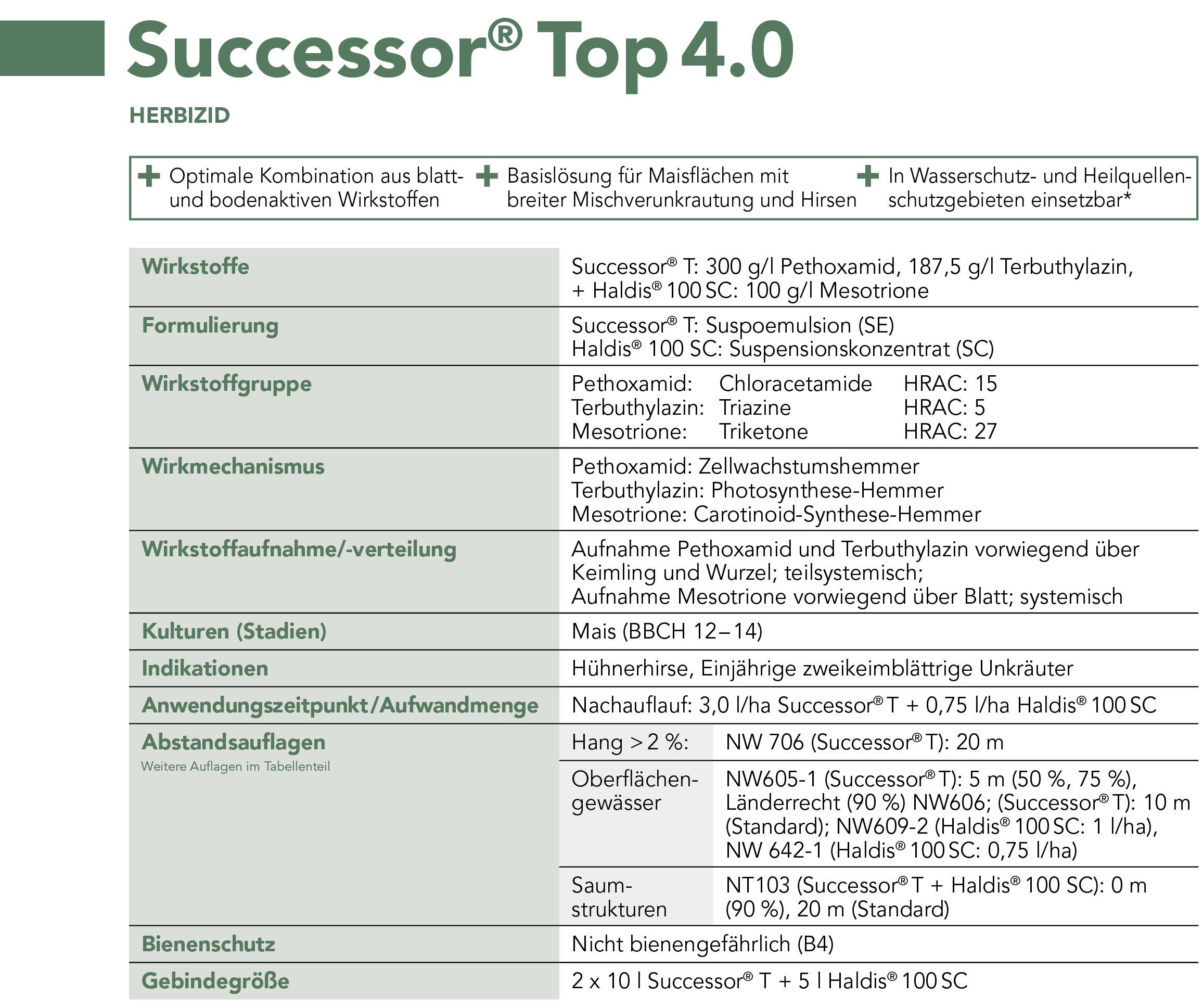 Successor® Top 4.0 Steckbrief