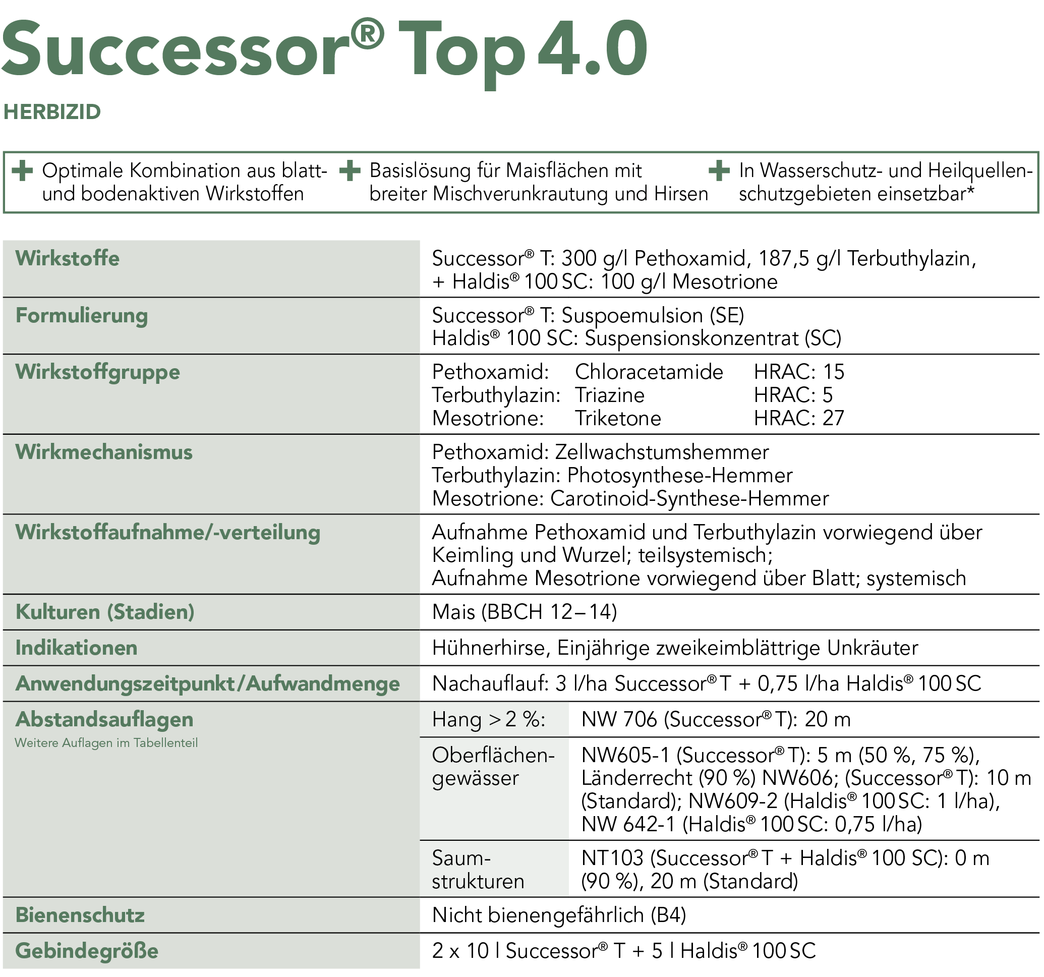 Successor® Top 4.0 - Steckbrief