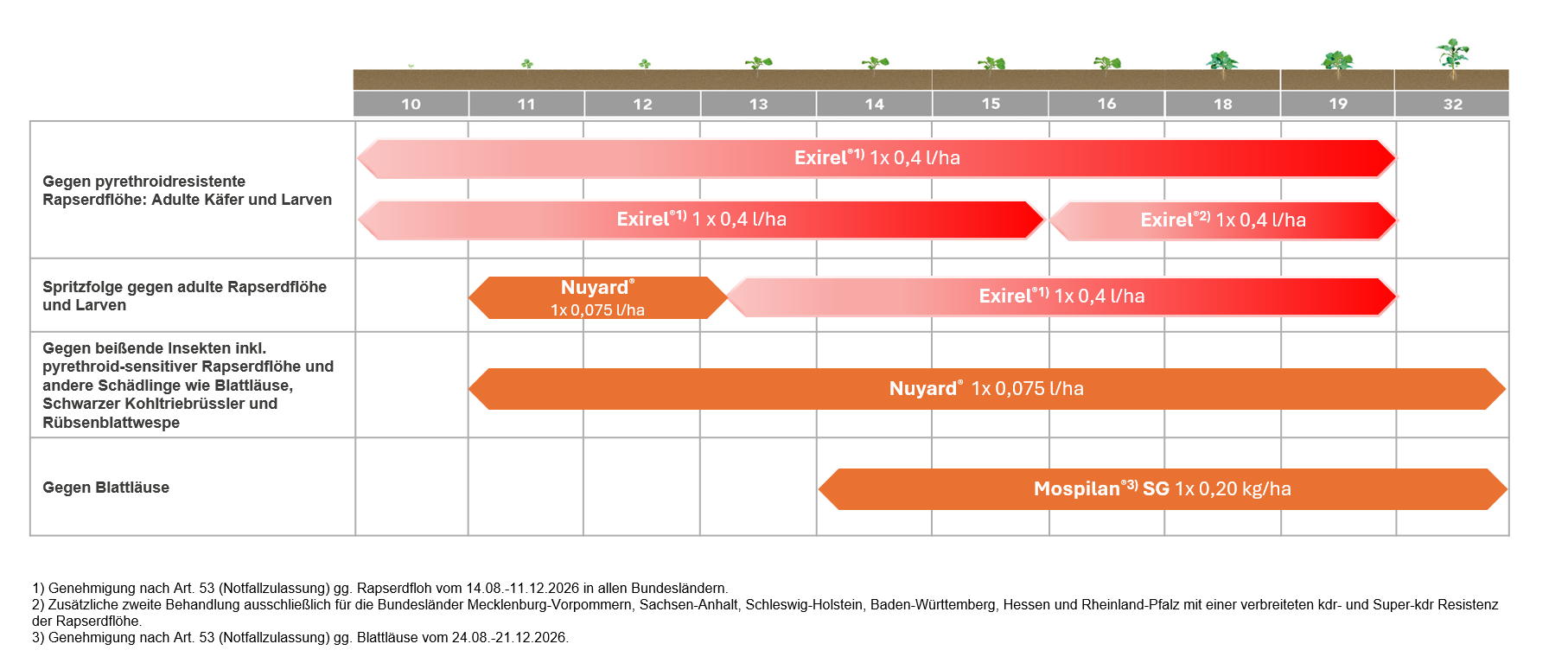 Exirel® - Anwendungsempfehlung in Raps