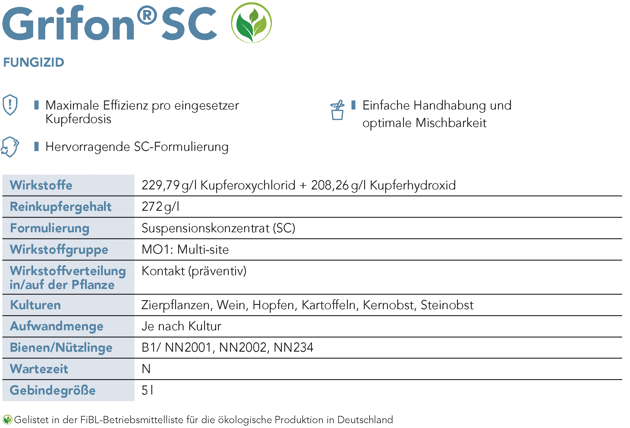 Grifon® SC - Steckbrief