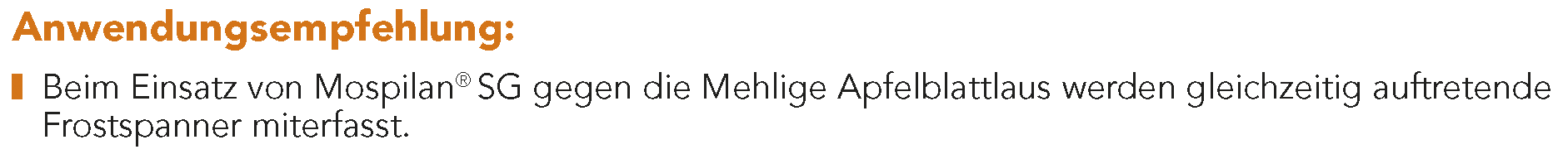 Anwendungsempfehlung