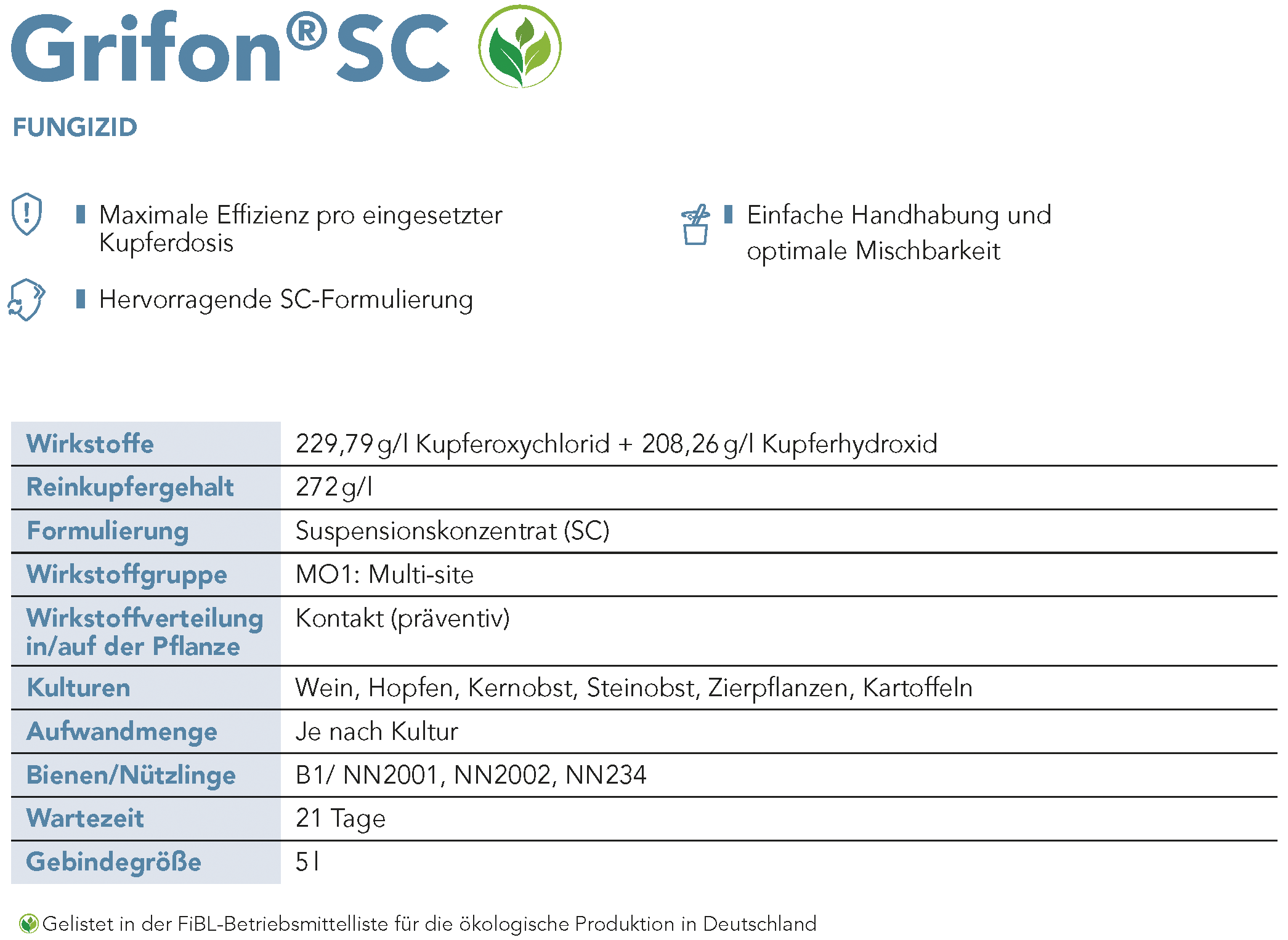 Grifon® SC Steckbrief