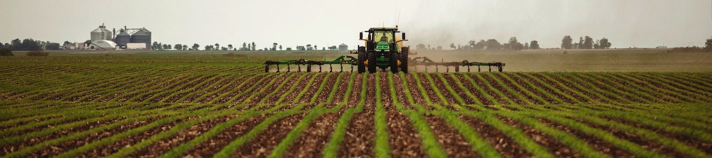 Farmer making a sidedress application
