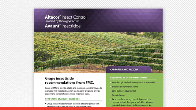 Altacor Insect Control Grape Fact Sheet