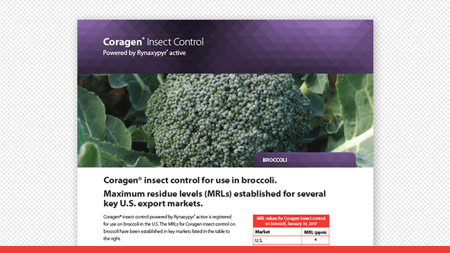 Coragen Insect Control Broccoli Fact Sheet