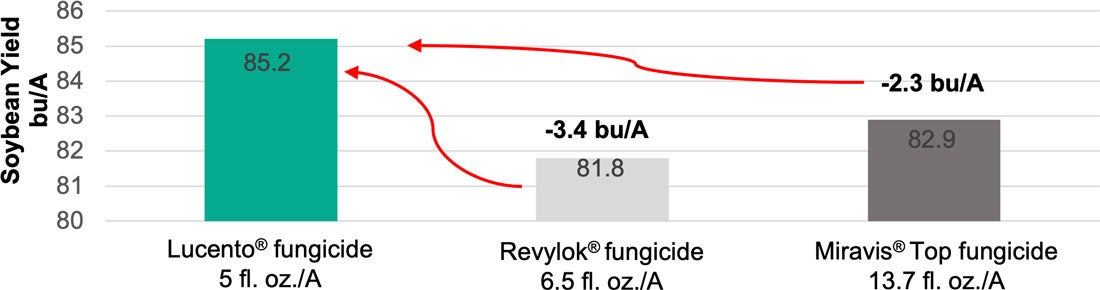 Lucento versus competitor chart