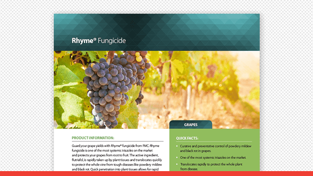 Rhyme® Fungicide Grape Fact Sheet