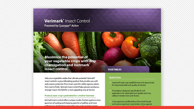 Verimark Insect Control Drip Irrigation Fact Sheet