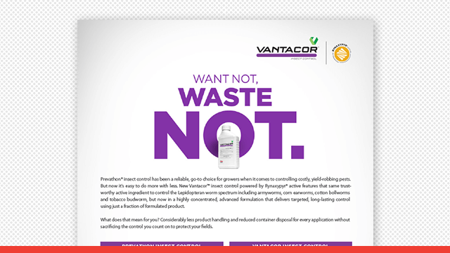 Vantacor™ Insect Control vs. Prevathon® Insect Control