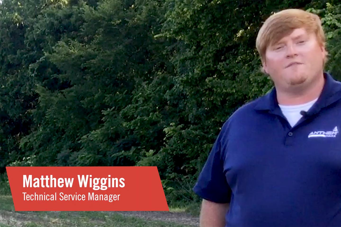 Matthew Wiggins, Technical Service Manager