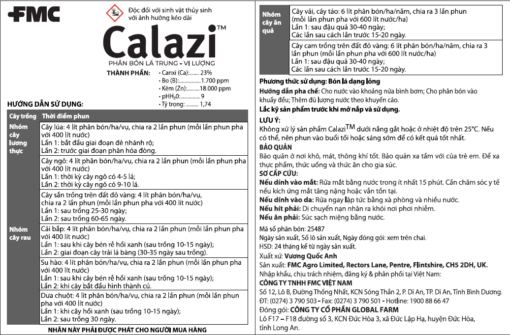 huong dan su dung calazi
